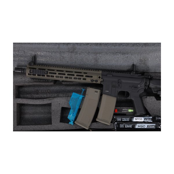 asgbox.pl - Specna Arms M4/AR15 SA-P30 PRIME BLDC Karabin szturmowy AEG 14" - Oliwkowy