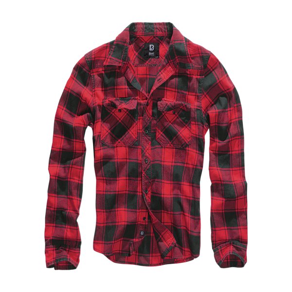 asgbox.pl - Koszula Flanelowa Brandit Checkshirt Czarno-Czerwona