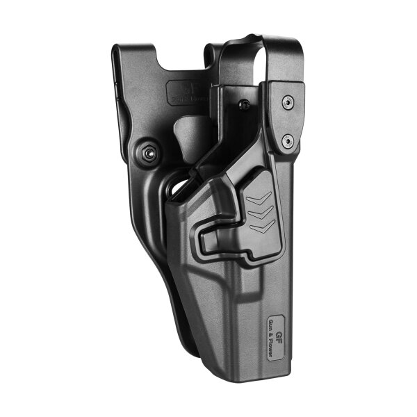 G a F Glock 17 / 19 Level III Duty Holster, Right-Handed – Black