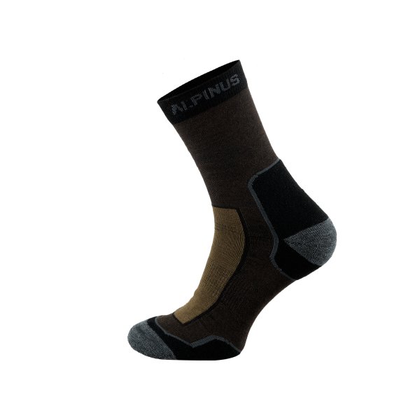 asgbox.pl - Skarpety Merino Coolmax Alpinus Sveg 43-46 Brązowo-Czarny