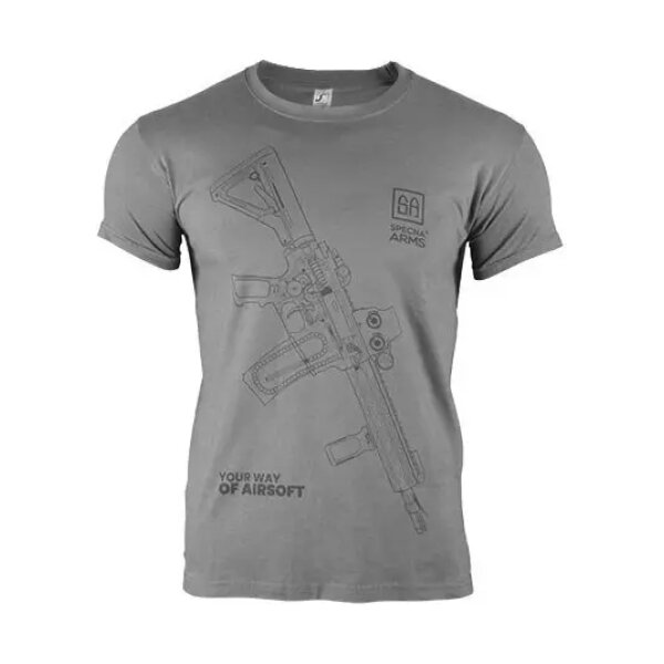 asgbox.pl - Koszulka Specna Arms - Your Way Of Airsoft 01 - szary/czarny