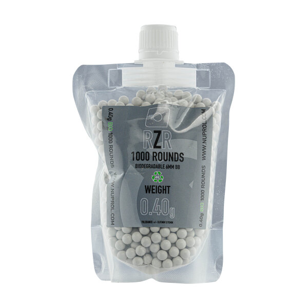 Airsoft BBs 6mm RZR 0.40g in bag of 1000 bbs -