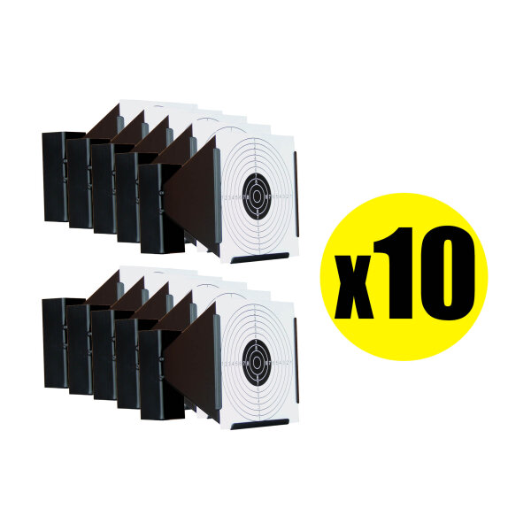 Pack Porte cible conique métallique 17x17 cm (x10)