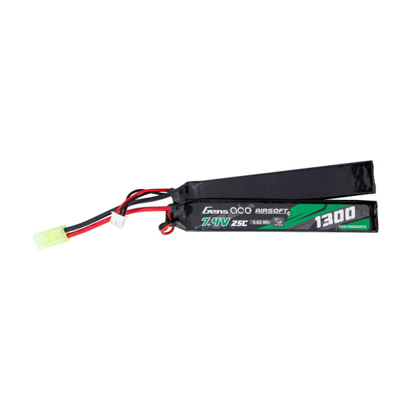 2S 7.4V 1300mAh 25C Lipo battery 2 sticks Genspow - 7.4V 1300mAh 25C cells 2 Tamiya