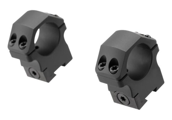 Leapers P.O.I. Medium Profile 1 Inch Dovetail Rings Black - obrazek 2