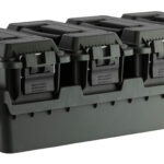 Set 4 ammunition boxes with transport tray - SET 4 CAISSES A MUNITION .30 + SUPPORT TRANSPORT