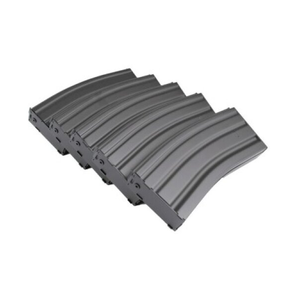 S&T 120rds metal magazine for M4 AEG (set of 5) - Grey