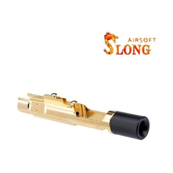 SLONG AIRSOFT Bolt carrier with extension for Tokyo Marui M4 MWS GBBR - Gold