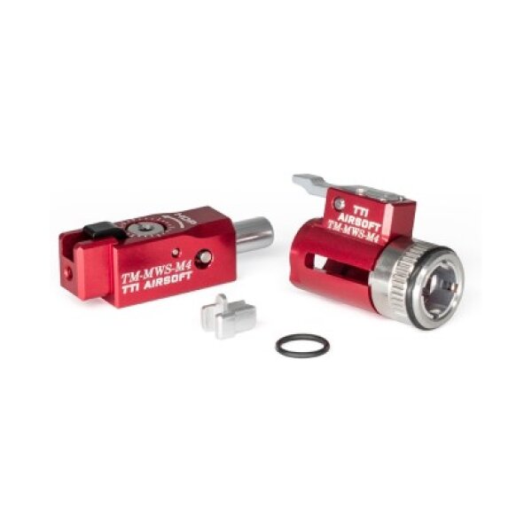 TTI INFINITY CNC TDC Hop-Up Chamber for Tokyo Marui M4 MWS series - Red