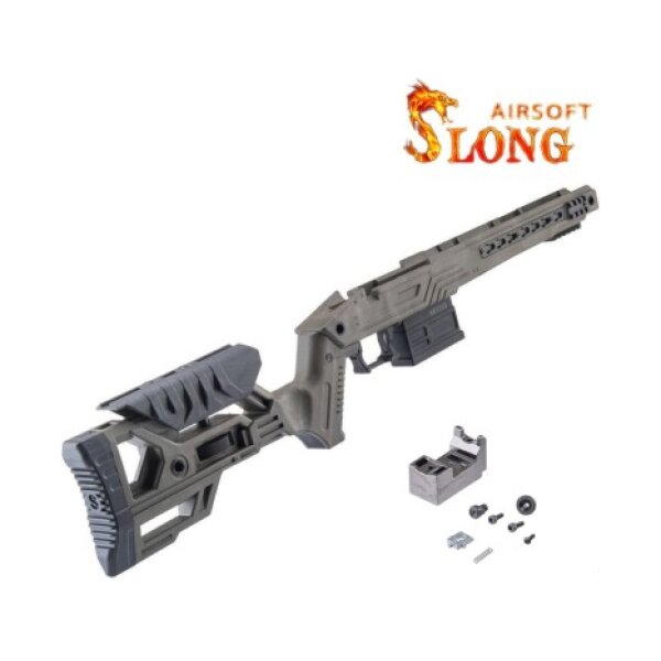 SLONG AIRSOFT Tactical Stock for Tokyo Marui VSR-10 - OD