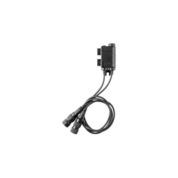 Earmor M56 Dual Comm Tactical PTT for 2x PRC Radios Black