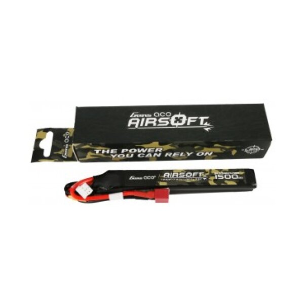 Lipo battery 2S 7.4V 1500mAh 25C 2 sticks T-Dean Genspow - 7.4V 1500mAh 25C 2 elements T Plug