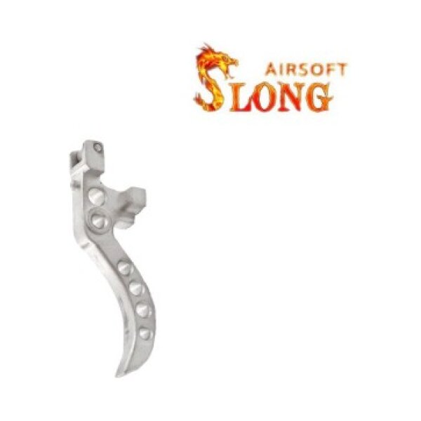 SLONG AIRSOFT 45degrees CNC Curved trigger for VSR-10 - Silver