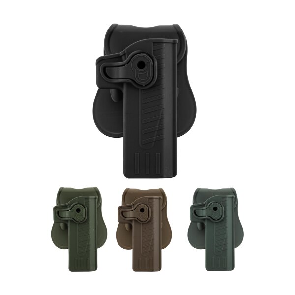 Hi-Capa Right Hand Quick Release Rigid Holster - Black