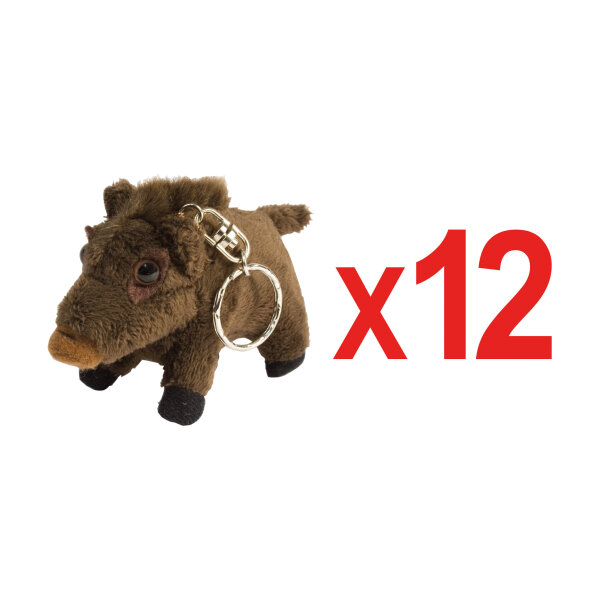 Keychain stuffed boar -