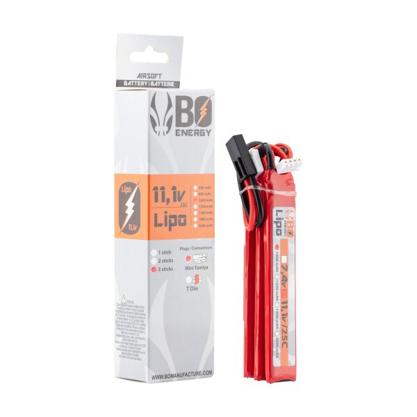 3 sticks 3S 11.1V 1000mAh 25C Lipo battery - 3 sticks - 1000mAh 25C - T-Dean