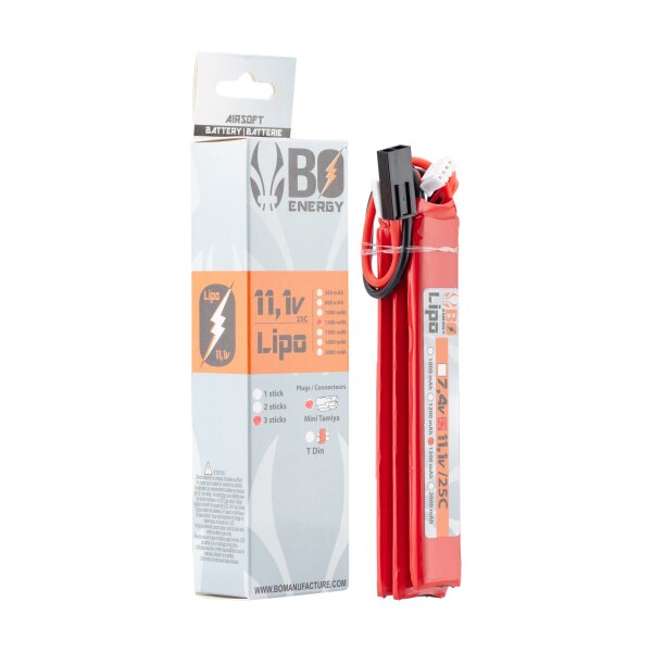 3 sticks 3S 11.1V 1300mAh 25C Lipo battery - 3 sticks - 1300mAh 25C - Mini Tamyia