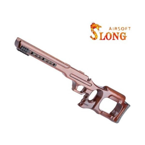 SLONG AIRSOFT Tactical Wood Stock for Tokyo Marui VSR-10 - Wood
