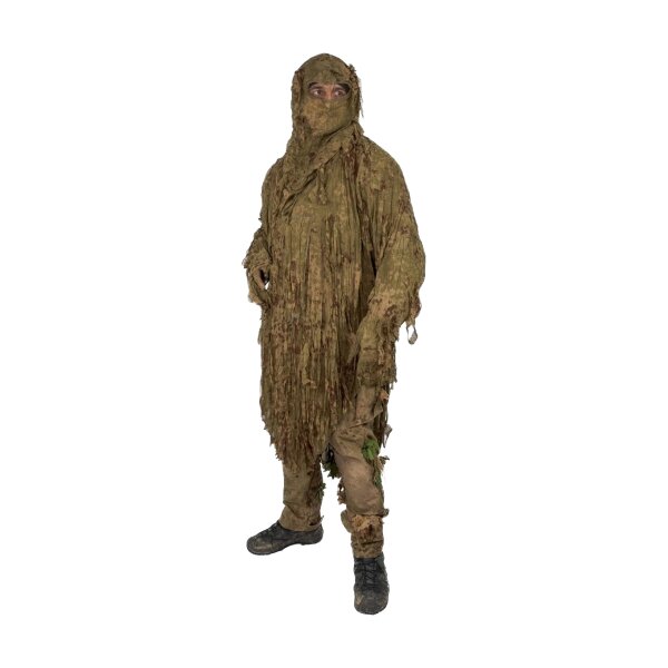 KMCS Ultra-Lite Ghillie Suit Camouflage Poncho – Brown