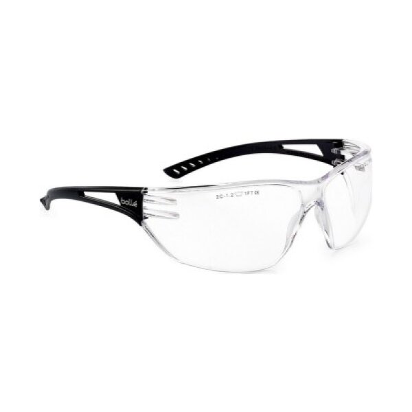 Bolle SLAM Polycarbonate Safety Glasses - Black / Clear