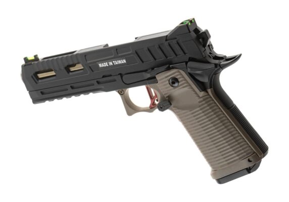 KJ Works KP-19S Full Metal GBB Pistol Black/Tan - obrazek 2