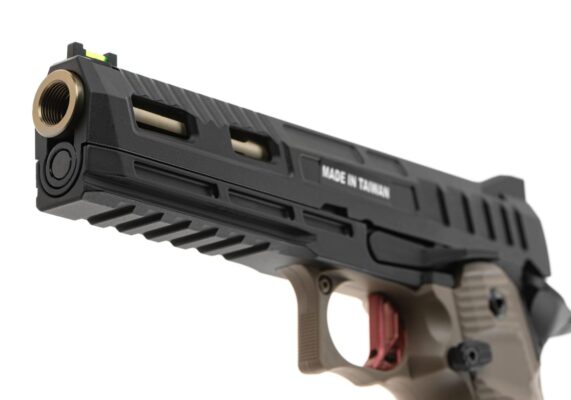 KJ Works KP-19S Full Metal GBB Pistol Black/Tan - obrazek 4