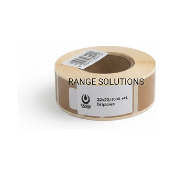 asgbox.pl - Range Solutions kwadratowe zaklejki do tarcz 22x22mm 1000 szt. - Brązowe