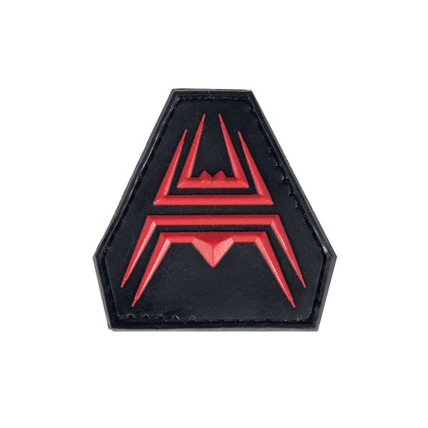 ANAREUS 3D PVC DIAMOND Patch (50 mm) – Black / Red