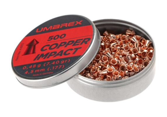 Walther 4.5mm Pointed Waisted Copper Pellets 0.48g 5x500rds - obrazek 3