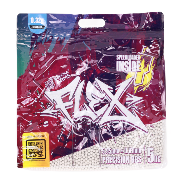 asgbox.pl - Specna Arms FLEX kulki precyzyjne 0.32g 5 kg + szybkoładowarka