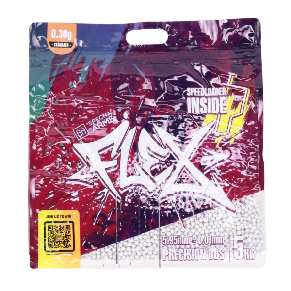 asgbox.pl - Specna Arms FLEX kulki precyzyjne 0.30g 5 kg + szybkoładowarka