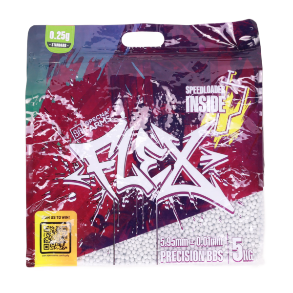 asgbox.pl - Specna Arms FLEX kulki precyzyjne 0.25g 5 kg + szybkoładowarka