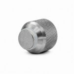 Balystik CNC aluminum cap for HPA tank with O-rings - Titanium Silver