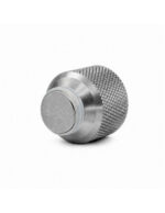 Balystik CNC aluminum cap for HPA tank with O-rings - Titanium Silver