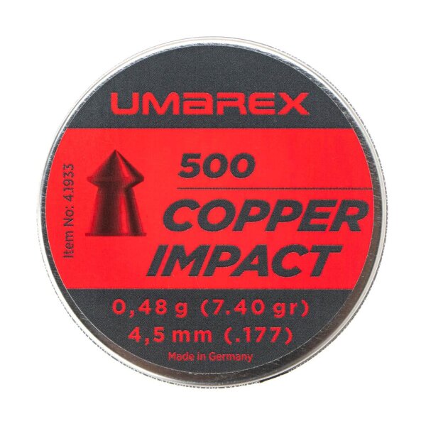 Walther 4.5mm Pointed Waisted Copper Pellets 0.48g 5x500rds