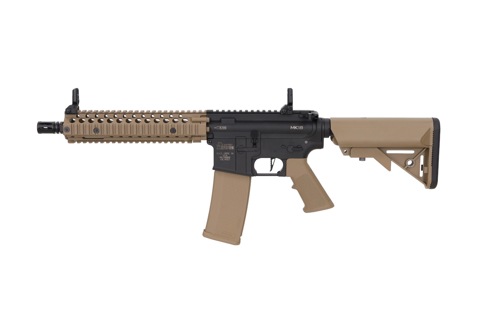 86551 SA Daniel Defense(R) MK18 10.5" Gen2 (SA-F19 FLEX(TM) HAL ETU(TM)) – Black / Tan - obrazek 1