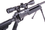 Black spring-powered WELL MB06 SR-2 airsoft sniper rifle replica with scope and bipod - - obrazek 4