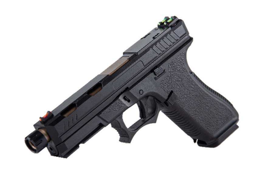 PG1144 Golden Eagle GBB Custom AT3704 Pistol - Black - Black - obrazek 1