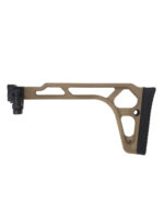 Battleaxe Folding aluminium stock with picatinny adapter - Tan